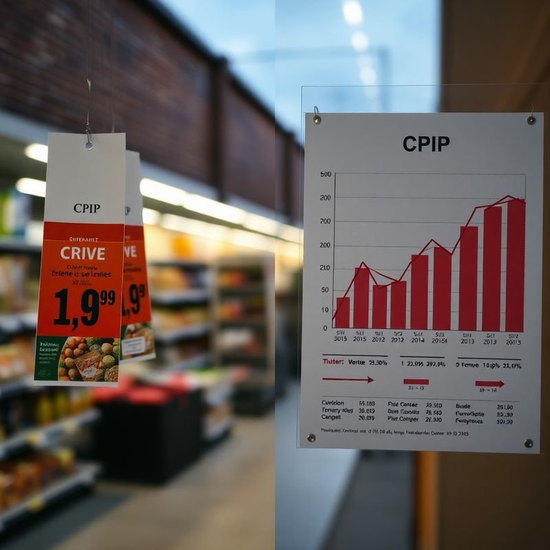 Ceny w sklepie oraz wydruk wykresu wskaźnika CPI